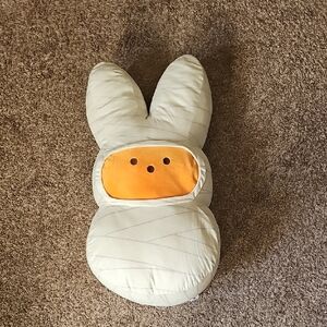 Cream and Orange Bunny Pillow
